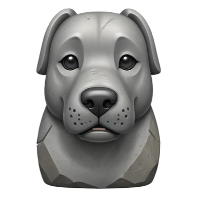 dog with a moai stone face, stone statue dog with long nose sticker