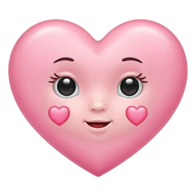 Light baby pink heart sticker