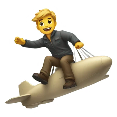 Man Flying in sky sticker