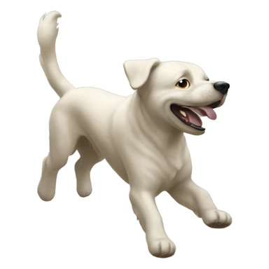 Now that the dog is clean the gravity is not strong enough to hold it down so it begins to float to town.  sticker