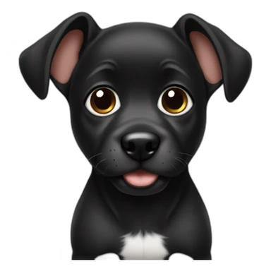 Black baby dog sticker
