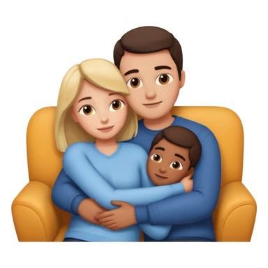 Couple cuddling on couch naked sticker