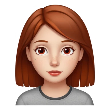 brown haired girl red rimmed eyes sticker