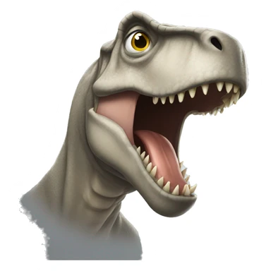 Trex sniffing white sticker