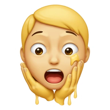 An emoji strangling itself sticker