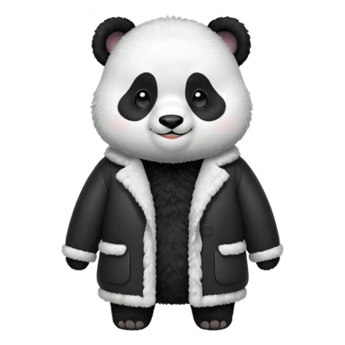 panda wearing coat sticker