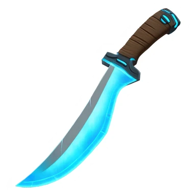 sci-fi long machete with blue ray blade sticker