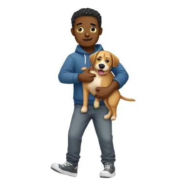 Chill guy carrying a dog sticker