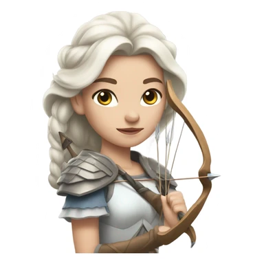 Supercell White skin princess with bow and 3 arrows sticker