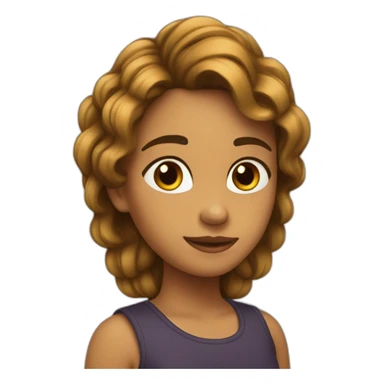 Conejita con cabello crespo negro sticker