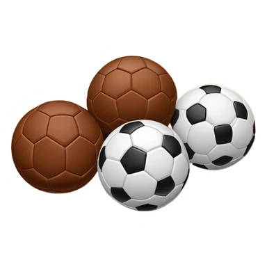 A close-up of footballs and a goal on a covered indoor futsal court with a wooden floor. The scene highlights the details of the balls and goalposts, with the smooth, polished court surface creating a clean and focused atmosphere for the game. sticker