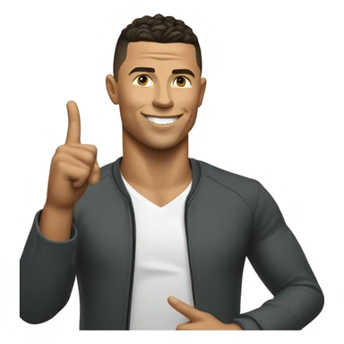 Ronaldo doing a peace sign sticker
