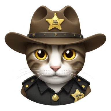 cat sheriff sticker