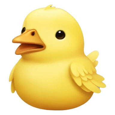 Cute yellow chick giving a kiss sticker