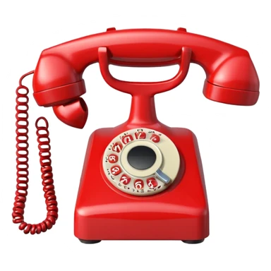 telephone red sticker