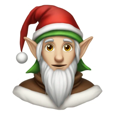 rogue male elf fantasy wearing santa hat sticker
