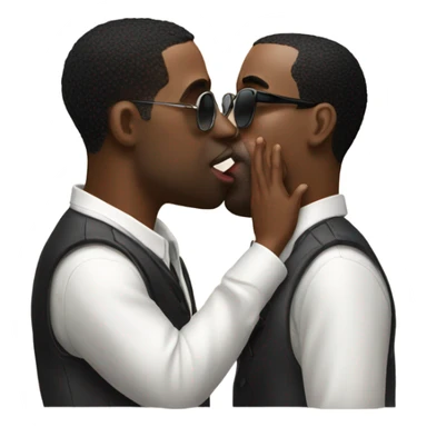 John Pork kissing P Diddy  sticker
