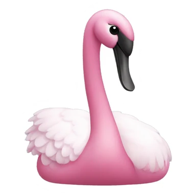 Pink swan sticker