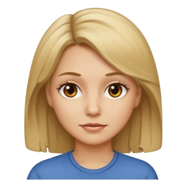 Dirty blonde hair girl with middle aged sticker