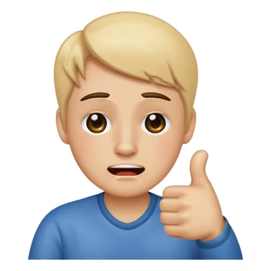 Crying face putting a thumbs up  sticker