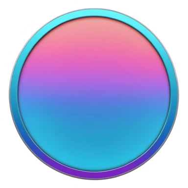 
One  Rotate 45 degree  coin color in in gradient of turquoise, blue, pink, purple, and coral sticker