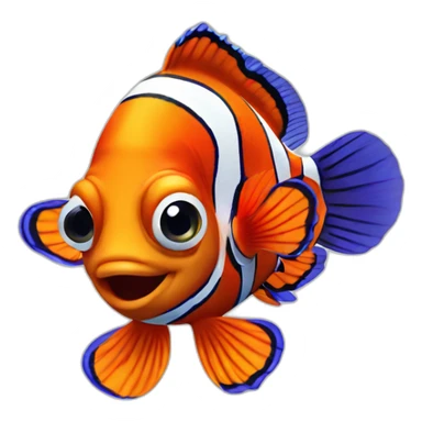 Clown fish sticker