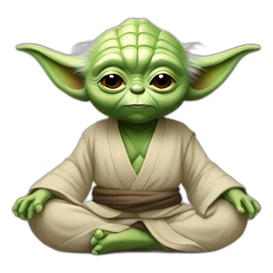 Yoda yoga sticker