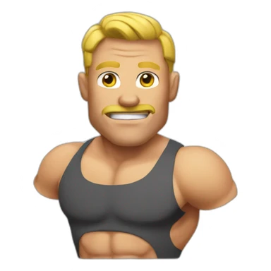 Muscle men sticker