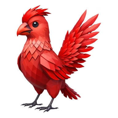 blood bird low poly sticker