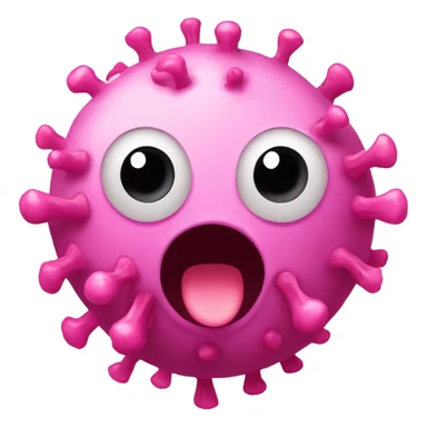 Cute pink Varicella zoster virus sticker