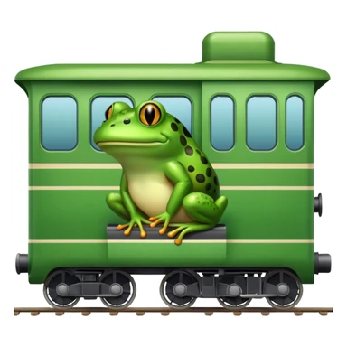 Frog in a train  sticker