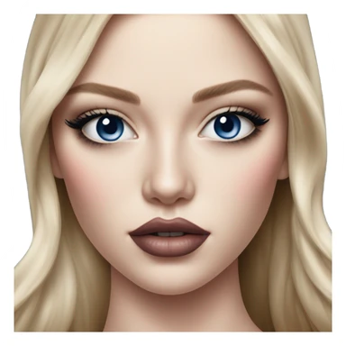 Hyper Realistic beautiful dior model with dark blue eyes  sticker