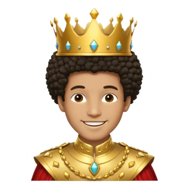 Afro white prince sticker