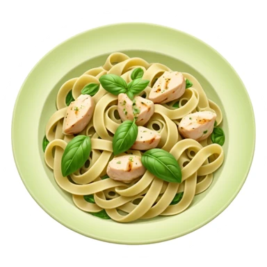 Pesto soslu tavuklu makarna sticker