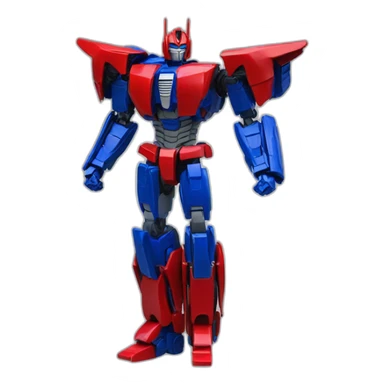 Transformer red blue power stand up right leg front left leg back sticker
