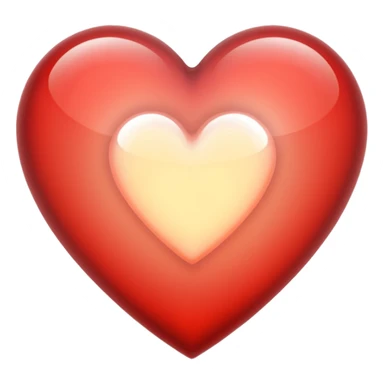 A transparent glowing yet barren heart sticker