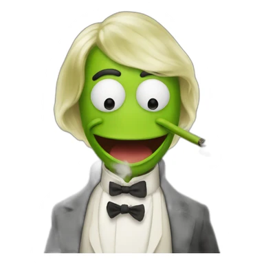 smoke and mirrors, kermit sticker