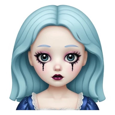 Glitter sweet horror doll sticker