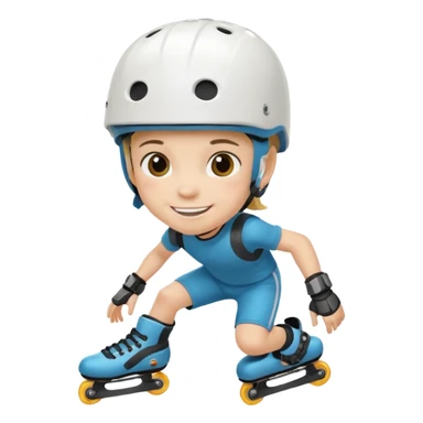 Roller blader child sticker