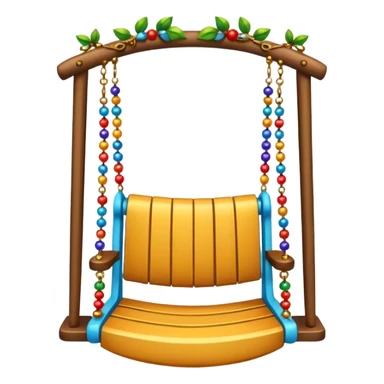 Swing with beads and bells for bits sticker
