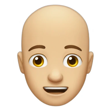 bald guy crying hard sticker