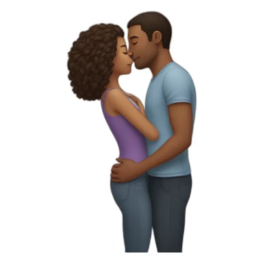 man kissing a girl on the forehead sticker