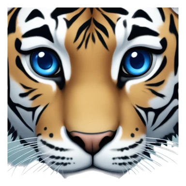 Tigre blanc au yeux bleu sticker