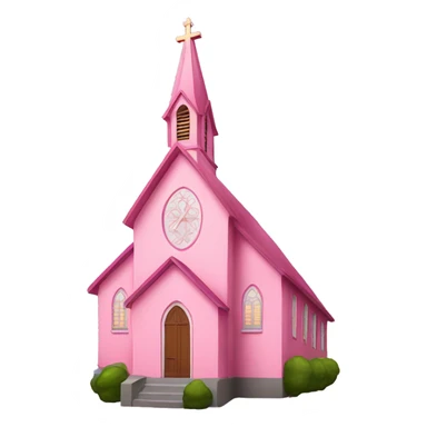 pink church sticker