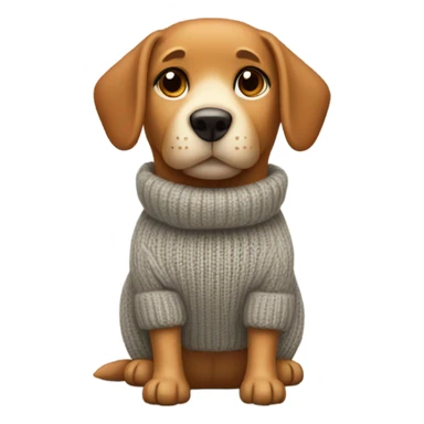 Dog wearing a turtleneck  sticker
