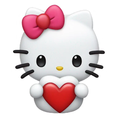 hello kitty heart sticker