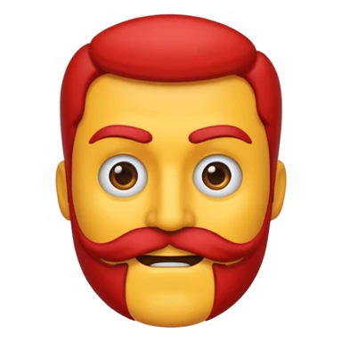 crea una imagen con un emoji Furioso sin bigote sticker