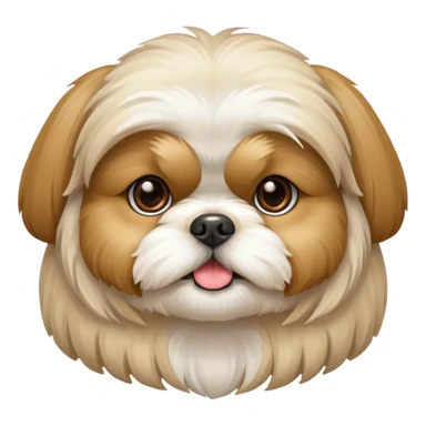 generame la imagen de un perrito raza chitzu de color cremita sticker