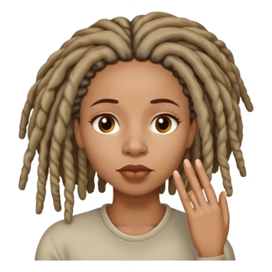Black woman with locs shushing sticker