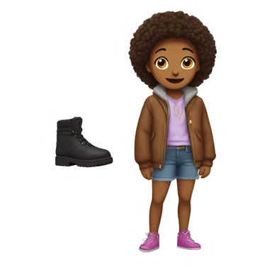 teen wearing a purse and big animal slippers sticker